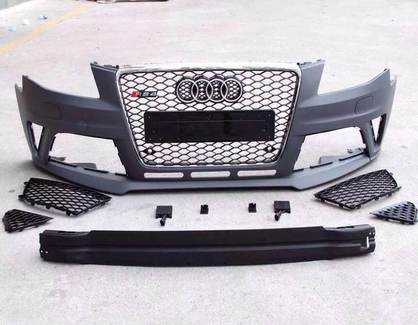 Auto Parts Car Body Kits Front Bumper Set With Honeycomb Grille RS4 Car Bumper Fit For Audi A4 S4 2009 2010 2011