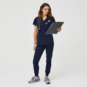 Custom Comfortable Unisex Hospital Set Women's Nurse Pants Men's Scrubs Woven Doctor Top Bottom Convenient Nursing Scrubs