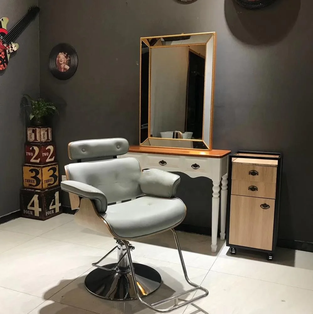 レディウッドサロンヘアスタイリングチェア油圧式パーラーメイクアップ