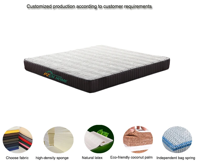Best Quality Easy Rollable Up Latex and Gel Memory Foam Mattress In a Box