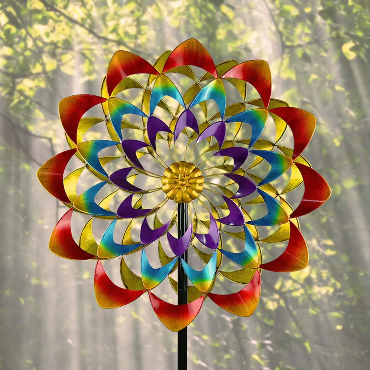 Stainless Steel Wind Spinner Worth Gift Indoor Outdoor Garden