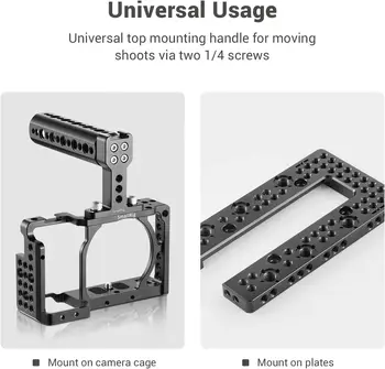 SmallRig Camera Top Handle Grip DSLR Cage Handle with Cold Shoe Mount for Camera Rig - 1638C detail image