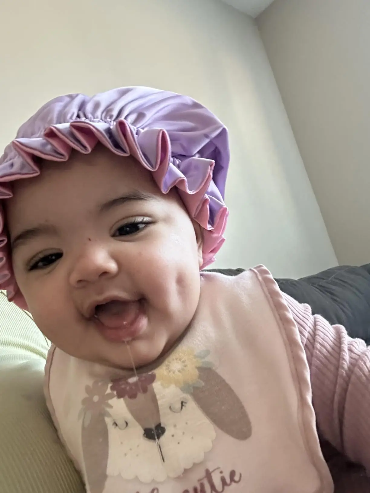 HOT Newborn Baby Hair Bonnet Infant Silk Bonnet Baby Infant - Main Image