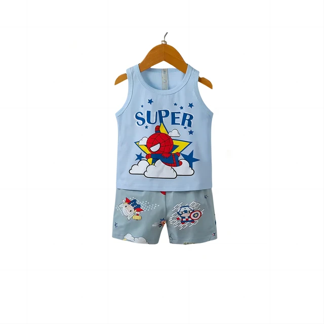 Wholesale of boys' summer two-piece children's short sleeved sports sets for foreign trade children's clothing