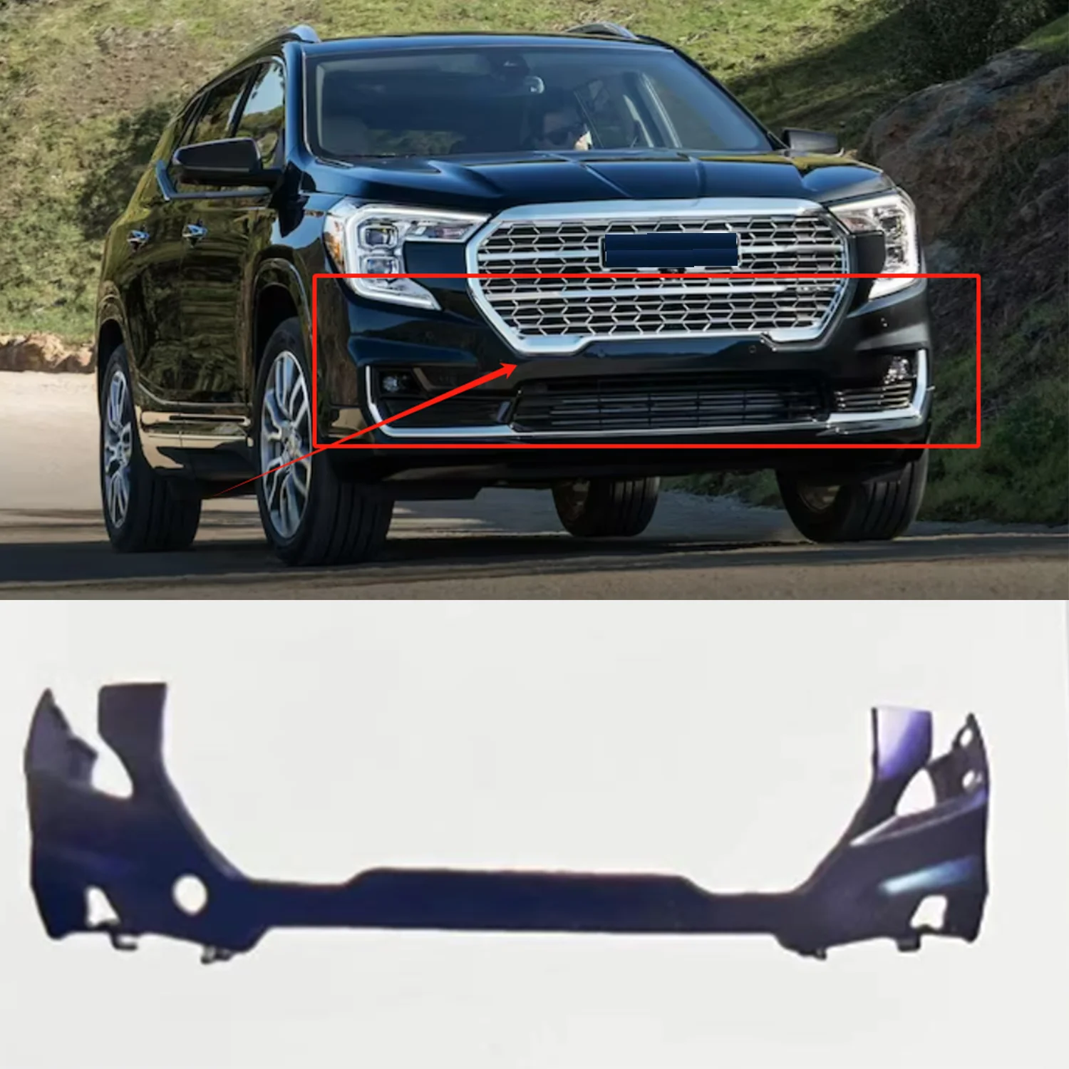 Front Bumper for GMC Terrain 2022 2023 2025 Oem 84931973 Color Glossy Black High Quality Product Car Bumper