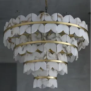 ECOJAS Decorative Marble Indoor Chandelier for Hotel Villa Living Room Restaurant New Design Lighting