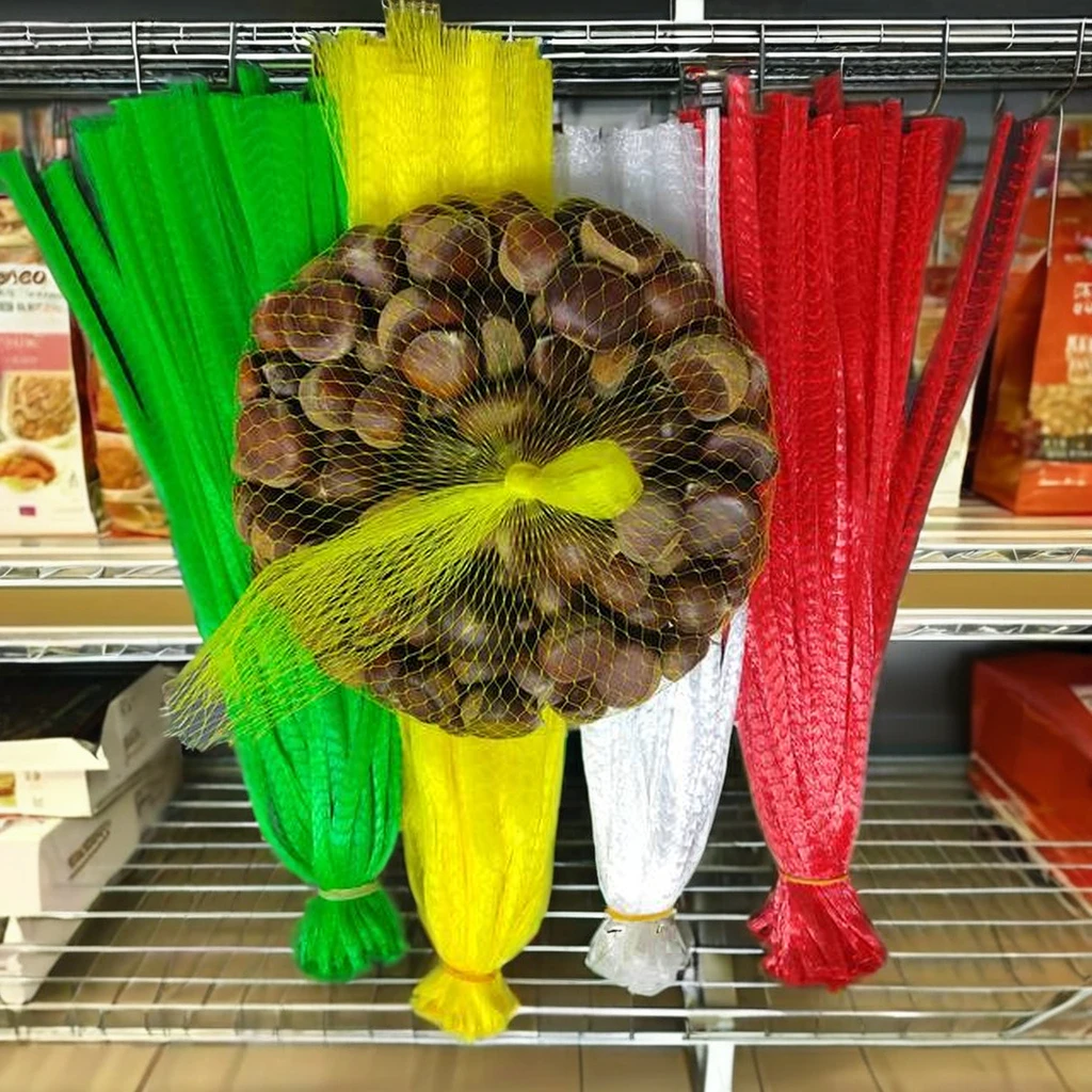 Customized HDPE Tubular Net for Fruits and Vegetables Wholesale Flat Protection Plastic Net Orange Packaging HDPE Net