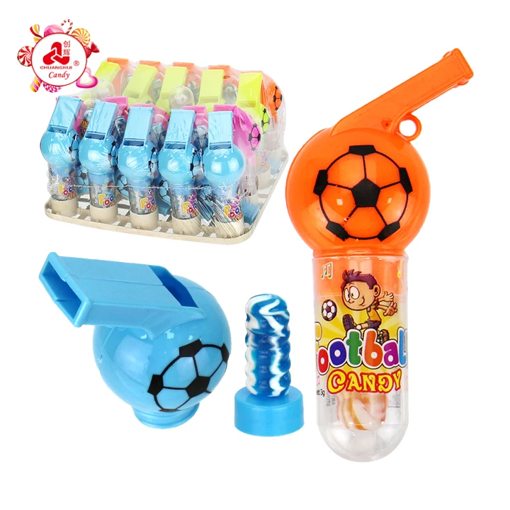 Football whistle candy toy
