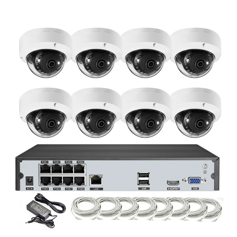 Phone Camera Diy Cctv System 8CH Inch LCD Screen Wireless NVR