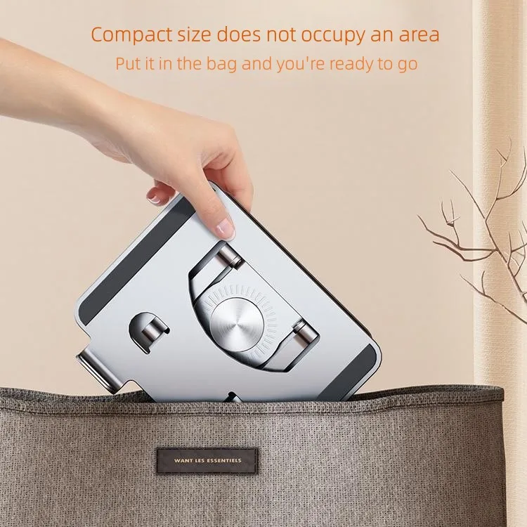 Universal 360 Degree Rotating Base Adjustable Aluminum Alloy Folding Riser Rotated Tablet Stand for iPad