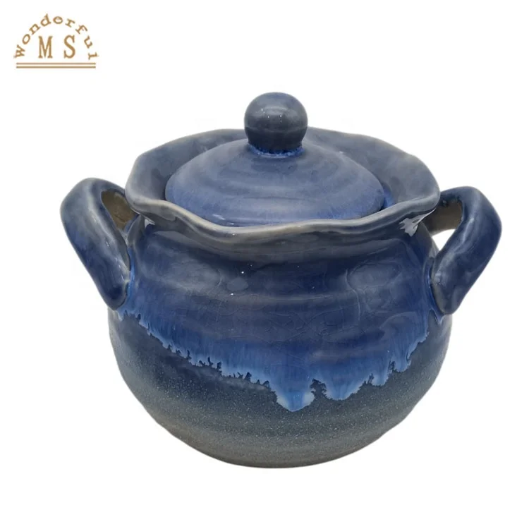 LFBG New Gift Craft Nordic Ceramic Teapot Tea Cup Set  Storage Pot Tea pot from Reactive Glazed Stoneware Material for Homeware