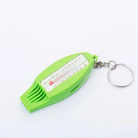 4 in 1 Multifunctional Whistle Key Chain Compass Whistle with Thermometer