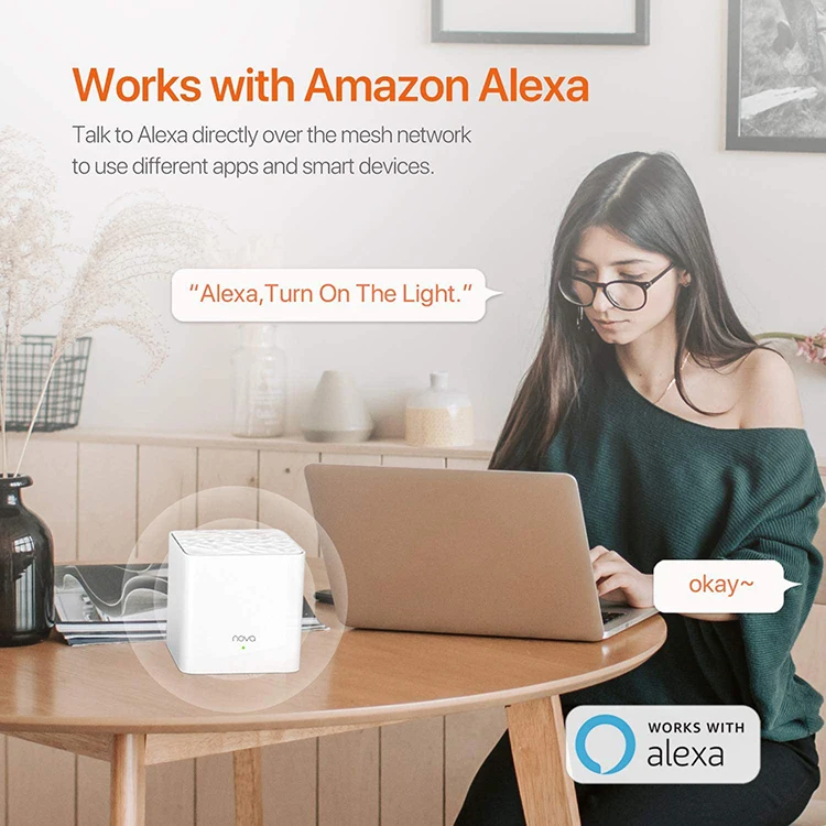 Whole Home Mesh WiFi System Router Tenda Nova MW3 MW5 MW6 - WiFi 6 Mesh ...