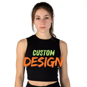 Custom Solid Sleeveless Crop Top | Women's Cutout Gym to Street Wear for Yoga, Concerts & Parties