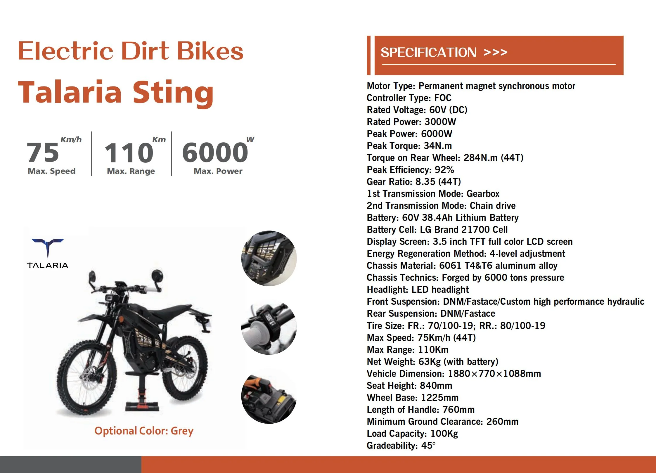 Talaria Sting R Mx4 High Performance 8000w Off Road Electric Dirt Bike