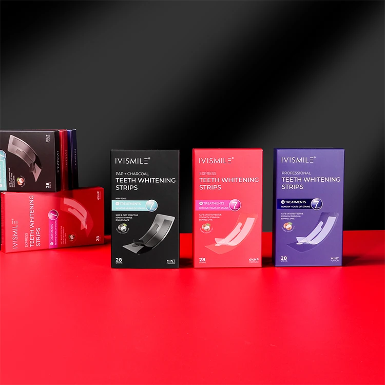 2025 Top New Advanced Remove Tooth Stains Non Peroxide Teeth Whitening Strips With Custom Logo