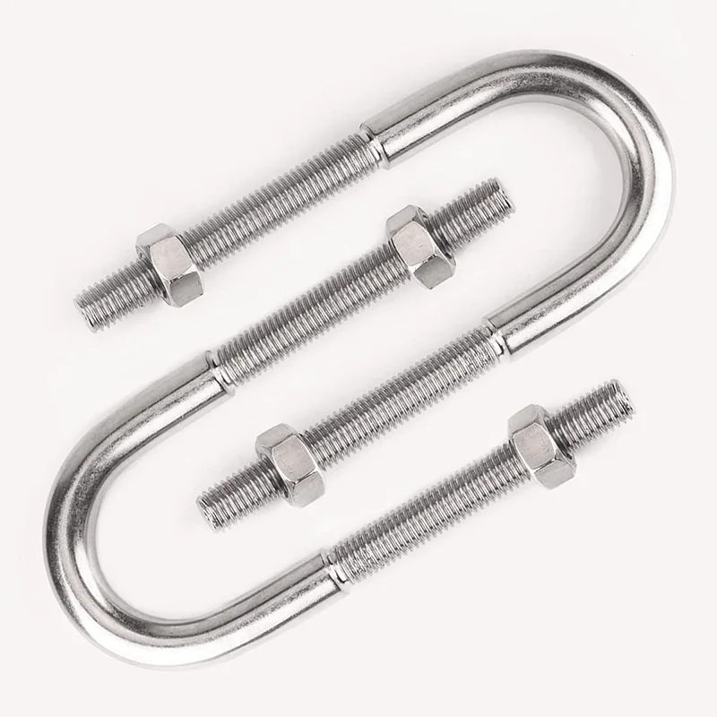 High Quality Stainless Steel 304 Connection Assembly Decorative Chrome Plating U Bolt Pipe Clamp Bracket