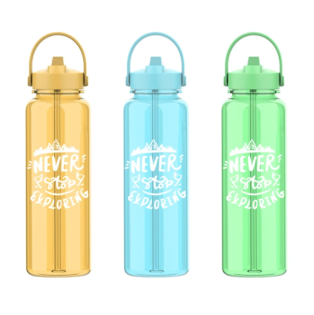 Hot Sale 2024 Custom Eco-Friendly Hot Sale 1200ml Bpa Free Sports Drinking Gym Water Bottle Plastic With Straw