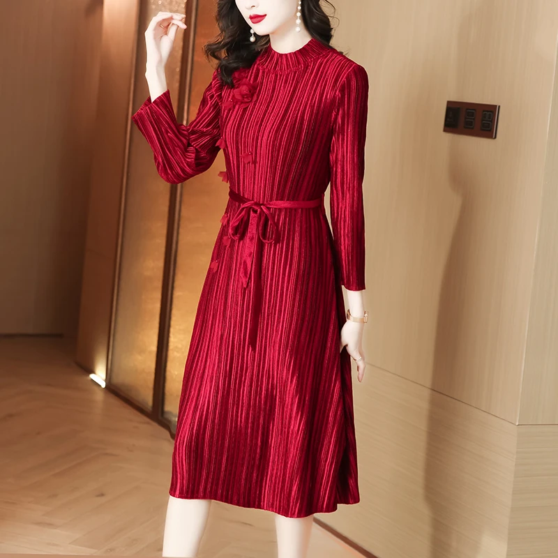 strapless open back dress Red One Shoulder Pleated Maxi Dress - All Dresses main image 1