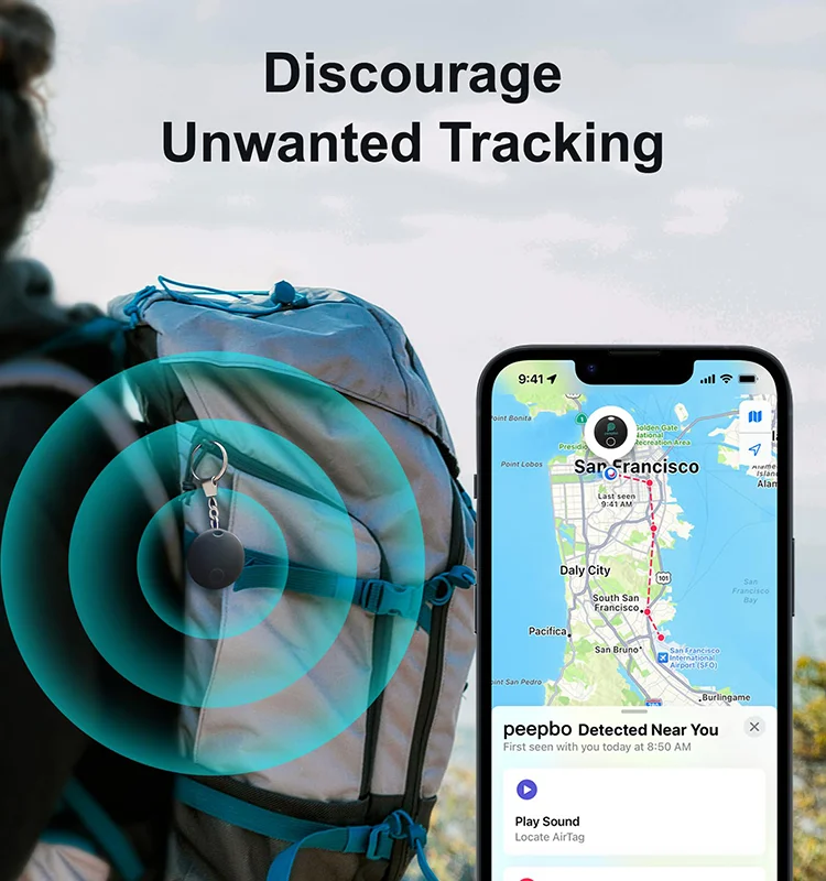 IP66 Waterproof Electric Detonator for Selfdefense Luggage Tracker Key Finder Item Locator Works with Find My Air Tracker Tags