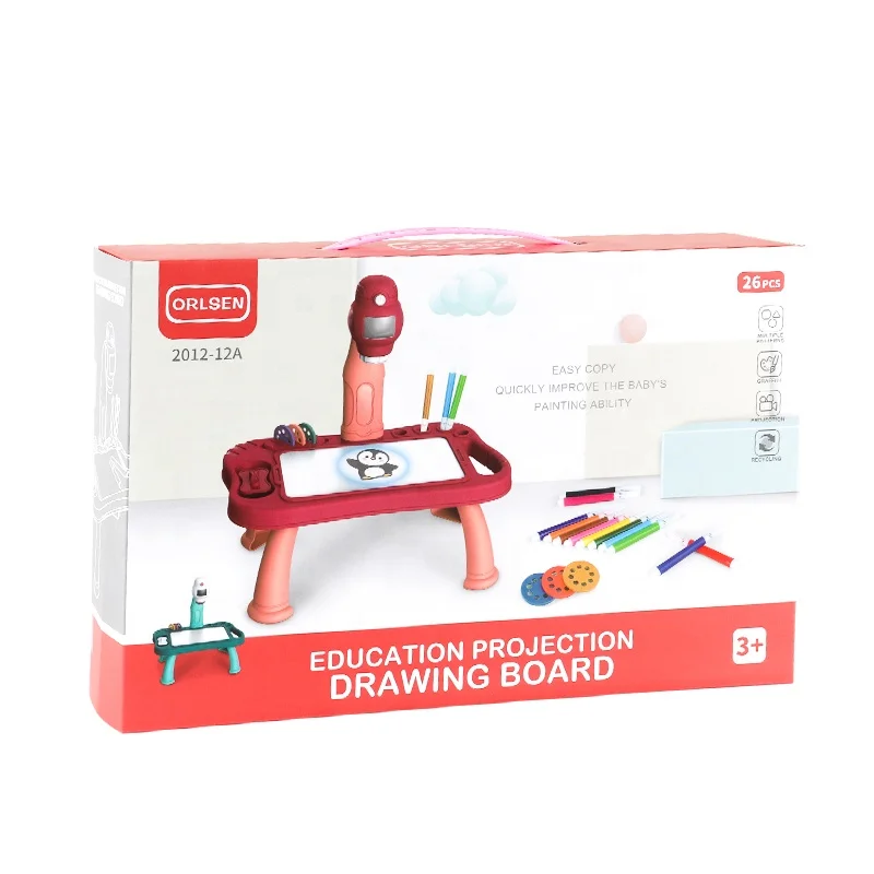 Other Educational Learning Erasable Writing Desk Board Children LED Light Painting Table Toys Kids Drawing Projector for Kids