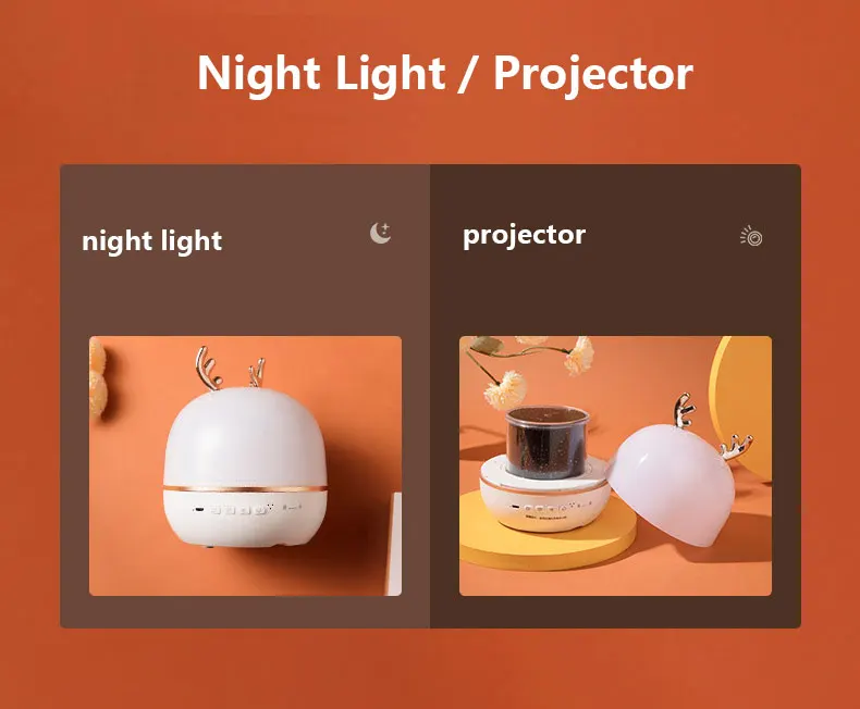 Bluetooth Детский Рождественский подарок олень пульт дистанционного управления 3D Светодиодный Ночник проектор