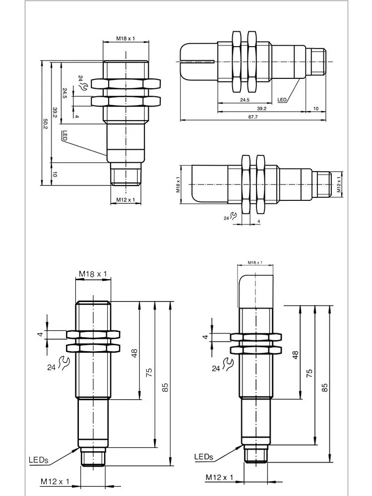 ultrasonic sensor 40-300mm ranging switching  NPN/PNP/0-10V/4-20mA  	 ultrasonic sensor proximity sensor manufacture