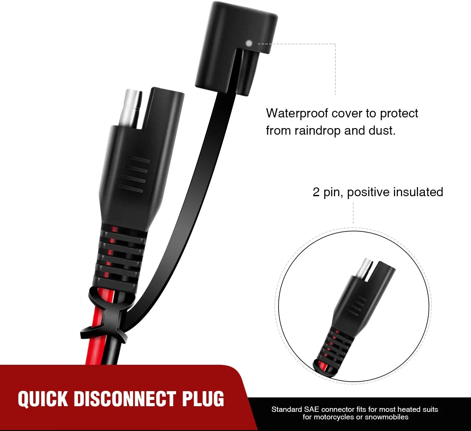 Connettore SAE Per Caricabatteria Per Moto - Cavo Di Ricarica SAE - Foto 2