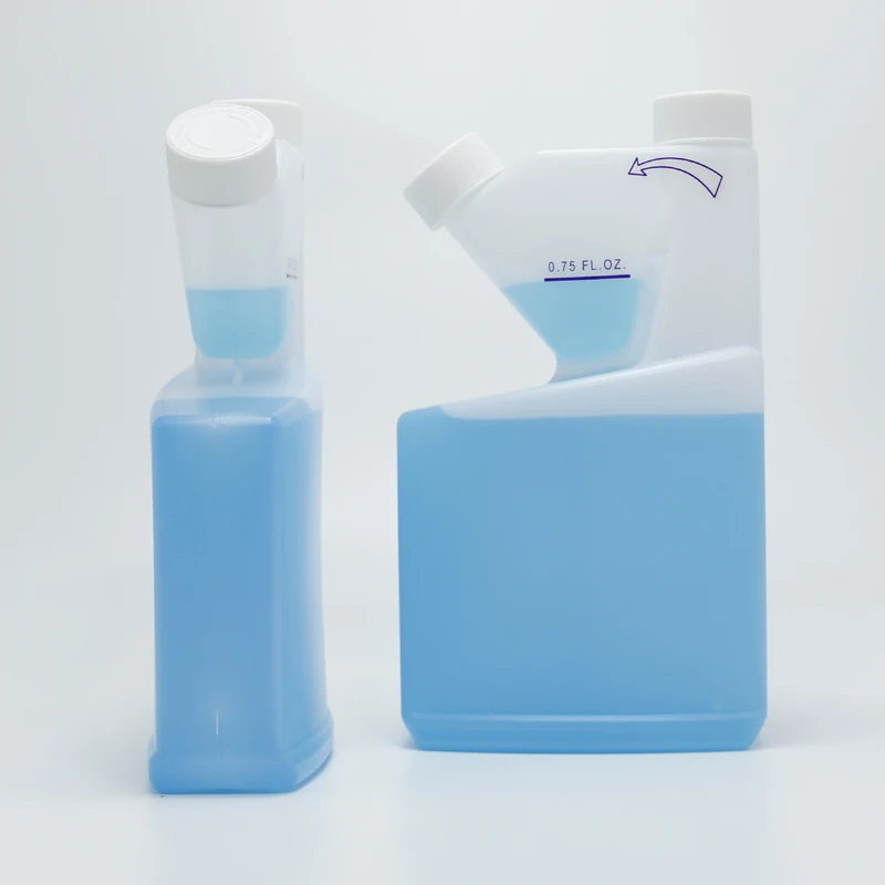 Twin Neck 16oz Capacity up to 0.75oz Self Measured Plastic Tip-N-Measure Bottle
