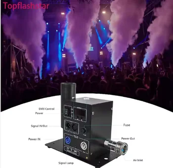 Topflashstar Co2 Jet Fog Machine DMX512 Smog Machine Stage Effect Equipment Smoke Machine Party Events Concert