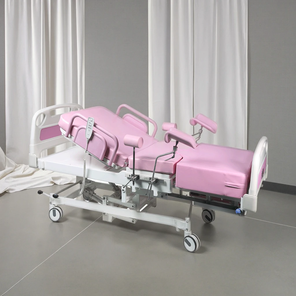 Adjustable Metal Gynecological Electric Birth Bed Leg Rest Modern Design for Maternity Delivery Hospital Furniture School Use 5