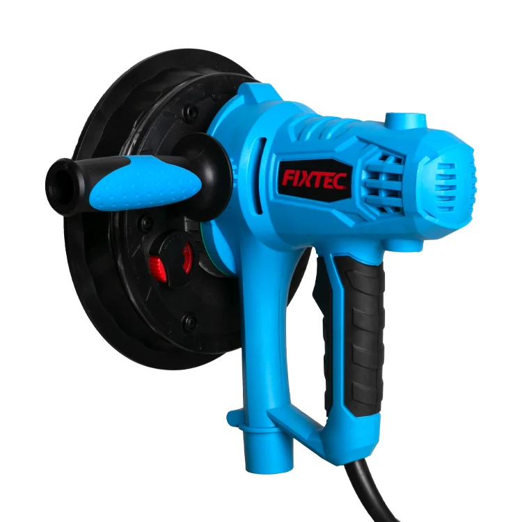 FIXTEC Handheld Power Tools Wall Grinding 800W Electric Drywall Sander Machine with Dust Collector Bag & LED Light