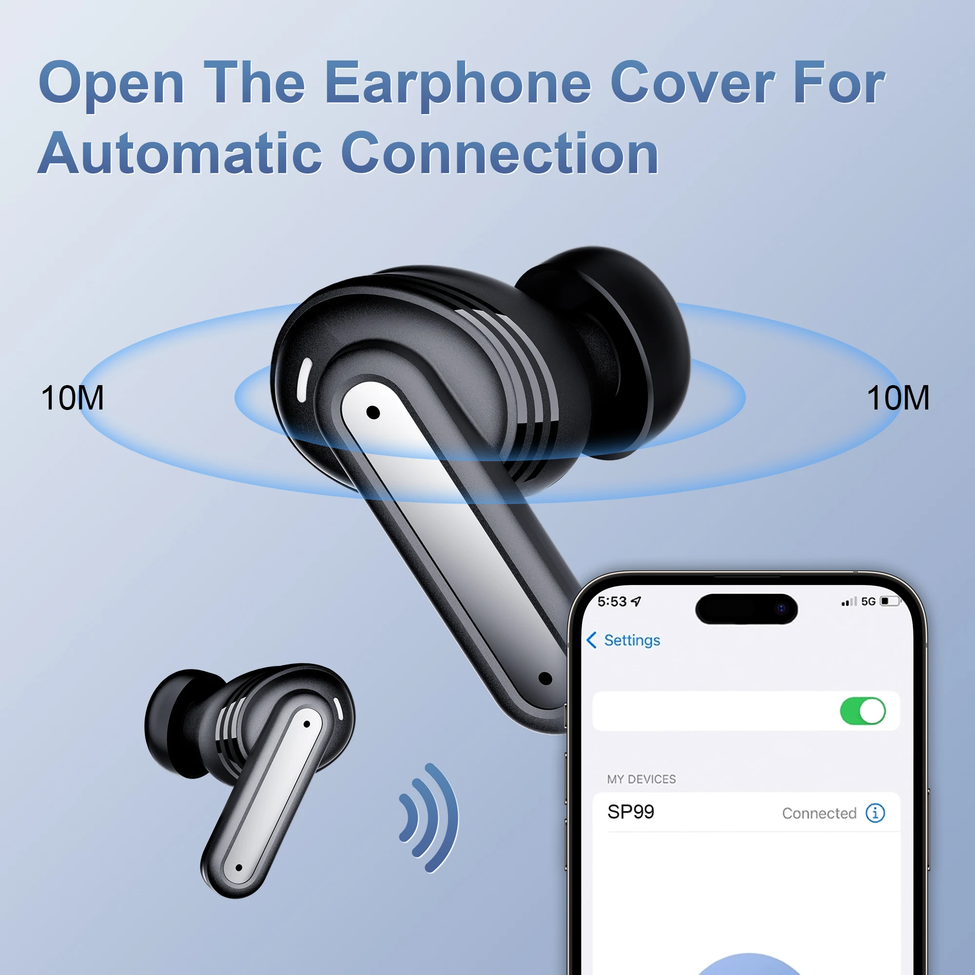 SP99 13mm Speaker Microphones HD Call True Wireless Earphones