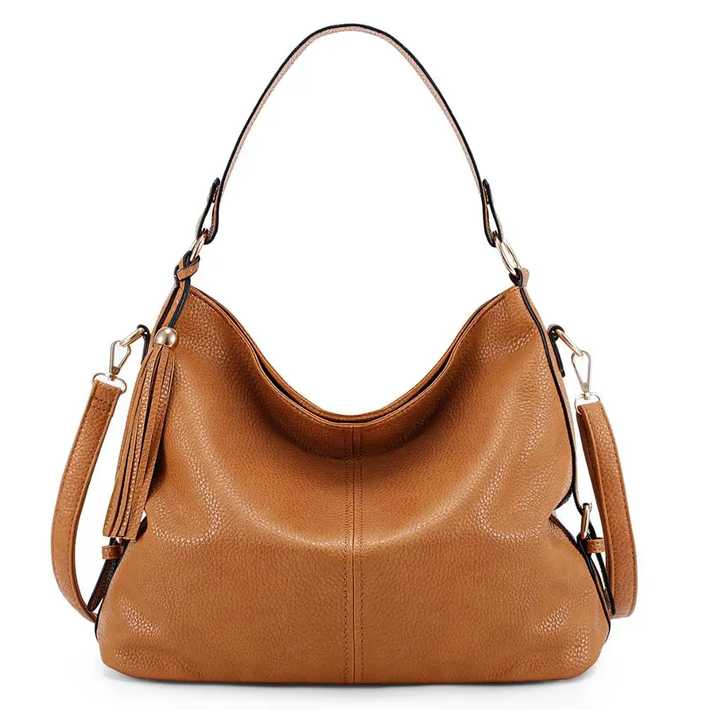 Women's Tote Bags PU Leather Large Shoulder Bag Tassel Handbag