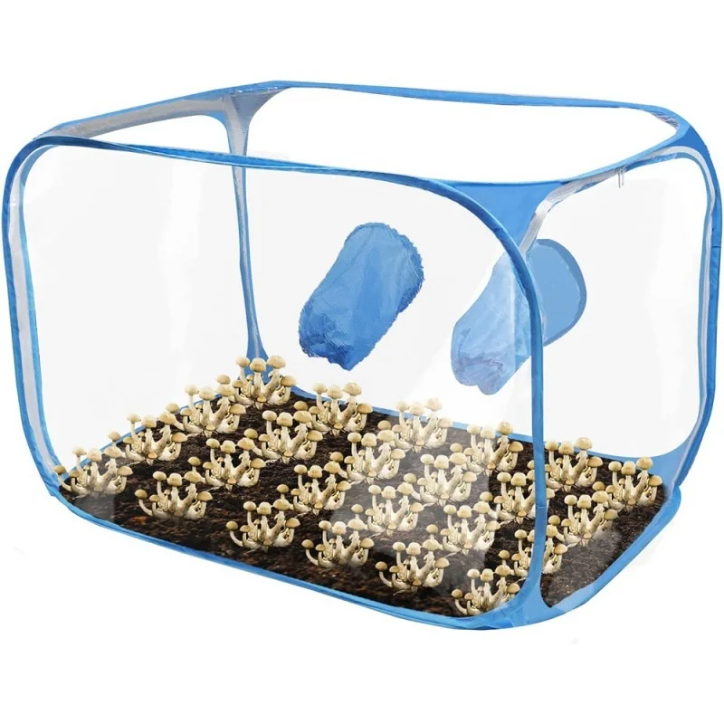 Portable Foldable Pvc Still Air Box Cultivation Tent Kit Easily Pop up Mushroom Growth Tent