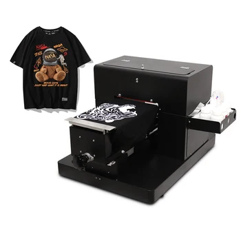 Multifunctional 6 color A4 DTG inkjet printer printing T-shirt with Rip software