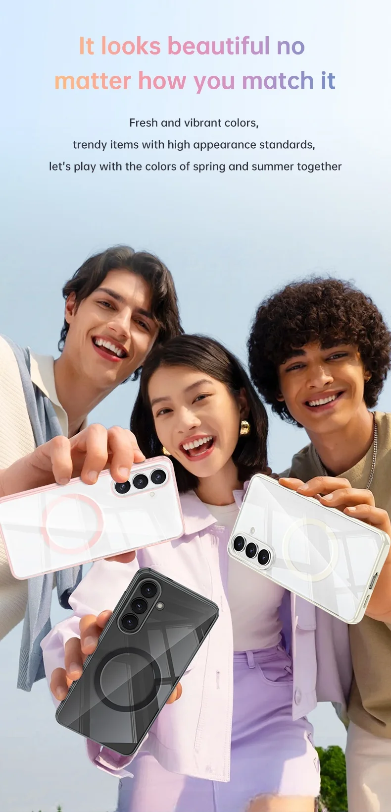 product tpupc phone case with shockproof anti scratch frosted magnetic phone bumper wireless charging phone case for samsung s26-5