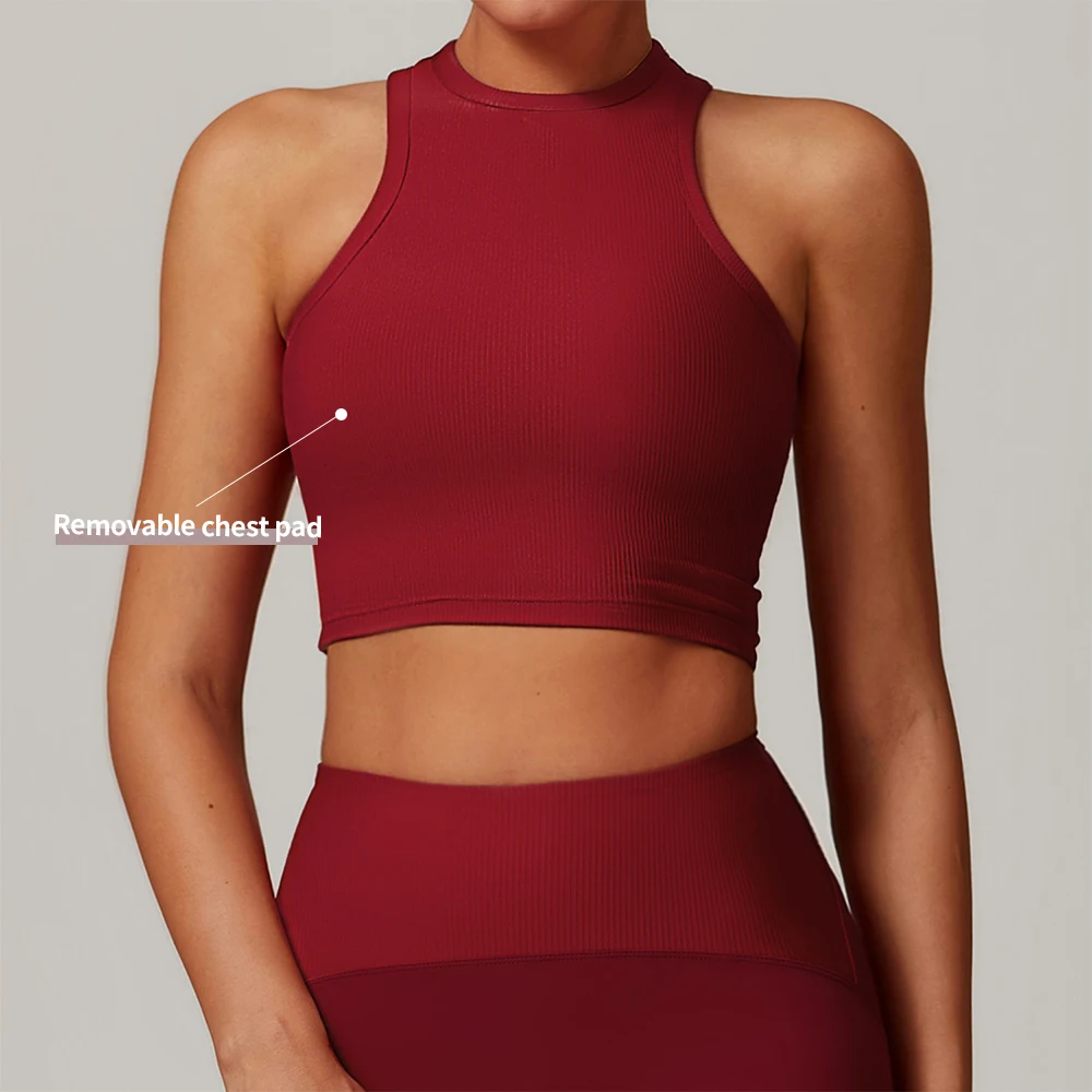 Custom Women's Workout Tank Top Plus Size Quick Dry Breathable Crocheted Yoga Vest for Running Casual Sport Training Wear