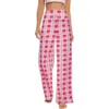 Pink  and white  large checks