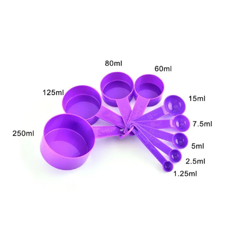 
Lixsun 9 шт. 250 мл Пластиковые мерные чашки и ложки для мерных стаканчиков PP 