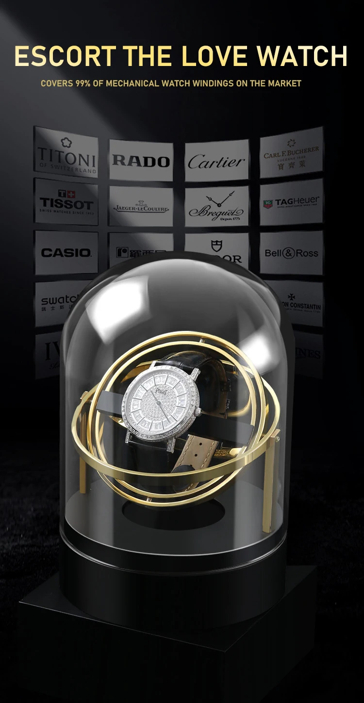 Watch Safe Box SANYIN Automatic Glass Luxury Watch Safe Box - Single Gyro