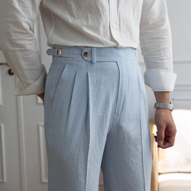 MCP057 Blue Neapolitan Slim Suit Pants - Men's Retro Style MCP057 Blue Neapolitan Slim Suit Pants - Men's Retro Style
