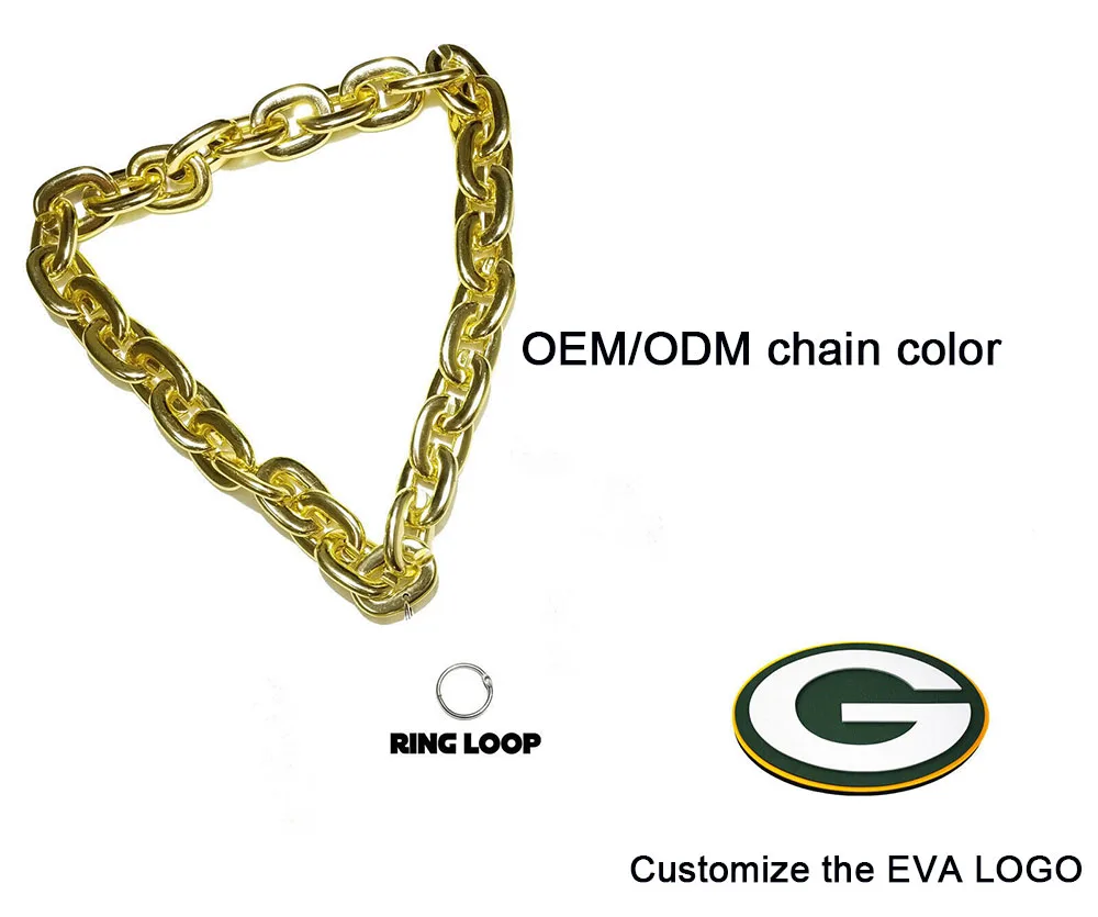 Customized Sports Teams Logo Football Baseball Superfan Fanfave Nfl Mlb Chain Oversized 3d Eva