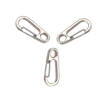 High quality classic simplicity clasp mini spring buckle hanging quickdraw metal keychain EDC backpack clasp
