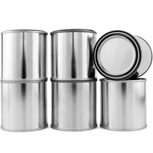 Silver Color 250ml 300ml Empty Candle Paint Tin Metal Cans with Lid