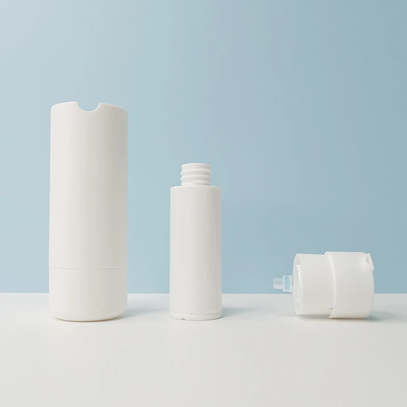 Round Vacuum Left Right Lock Foundation Serum Airless Pump Bottle 15ml 30ml 50ml Rotating Twist Cosmetics Skincare