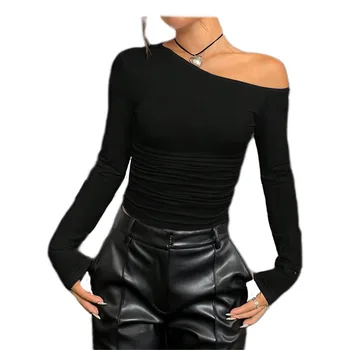 Professionally Made Slim Woman Tops Sexy Off-Shoulder Women's T-Shirts For Ladies Wear