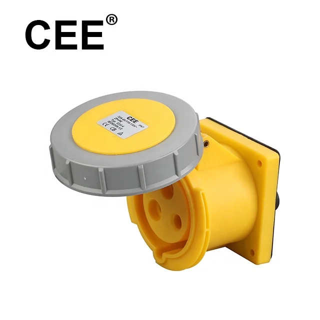 CEE 110v Wall Socket Ac Power Inlet Uk Plug Socket 3 Pin 16 Amp Male Industrial Surface Mounted
