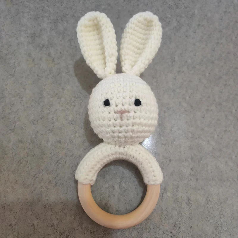 Wholesale Knitted Cute Baby Comfort Doll Rabbit Crochet Animal Toys Handmade Bunny Plush Toys