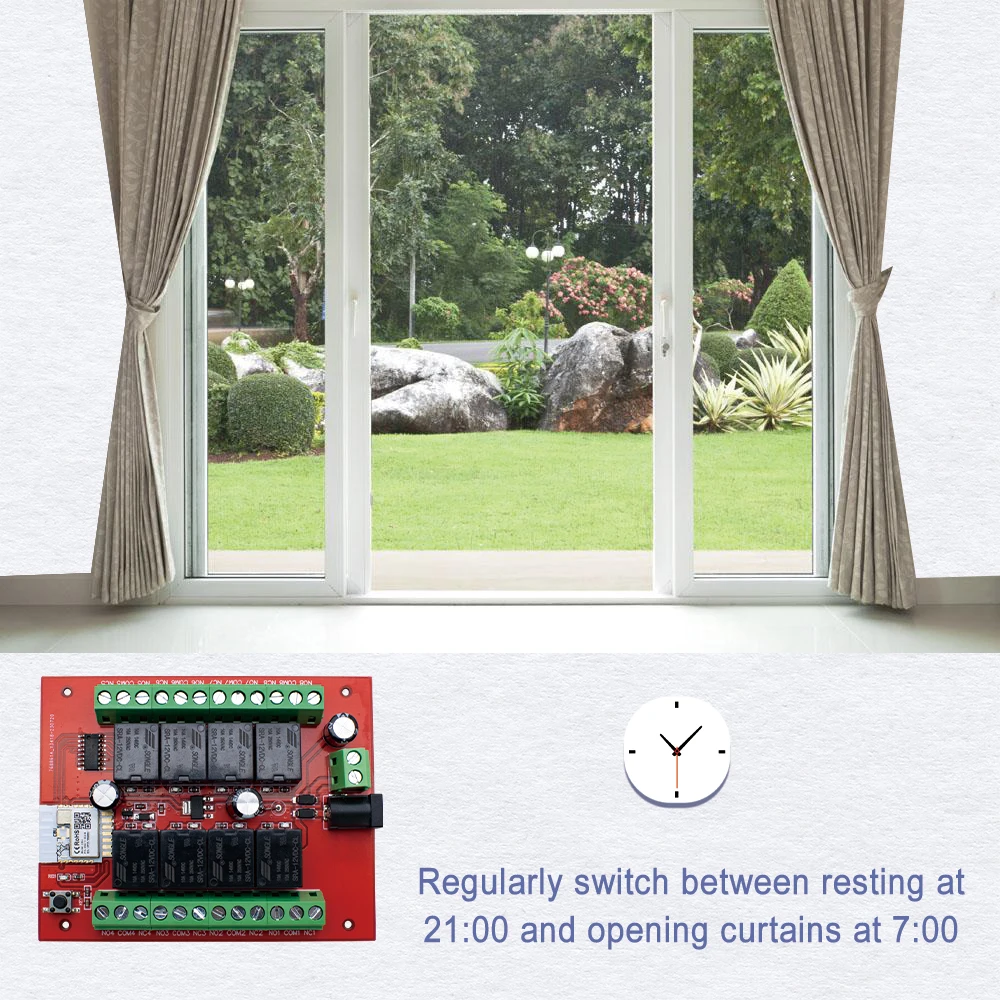 8CH Tuya Smart Wifi Switch Module DC 24V APP Remote Control 8 Channels Inching Relay Work With Alexa Google Home